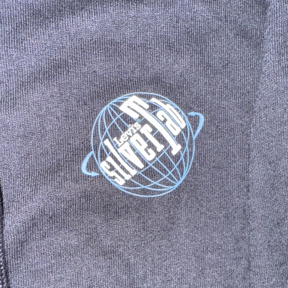 Levi's Black Silver Tab Hoodie‎ XL - Picture 4 of 10